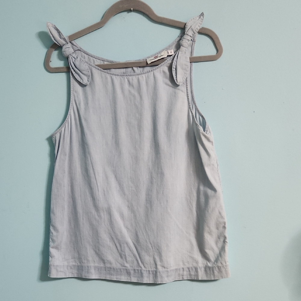 Vineyard Vines Tan Tank Top with Scoop Neckline
